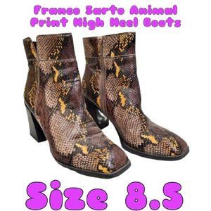 Clothing - Franco Sarto Snakeskin High Heel Ankle Boot Size 8.5